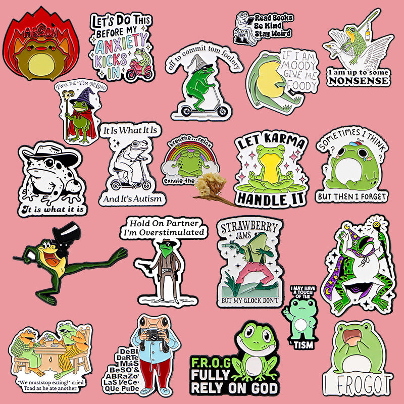 Cartoon Frog Brooch Badge Pin Drip Oil Alloy Badge