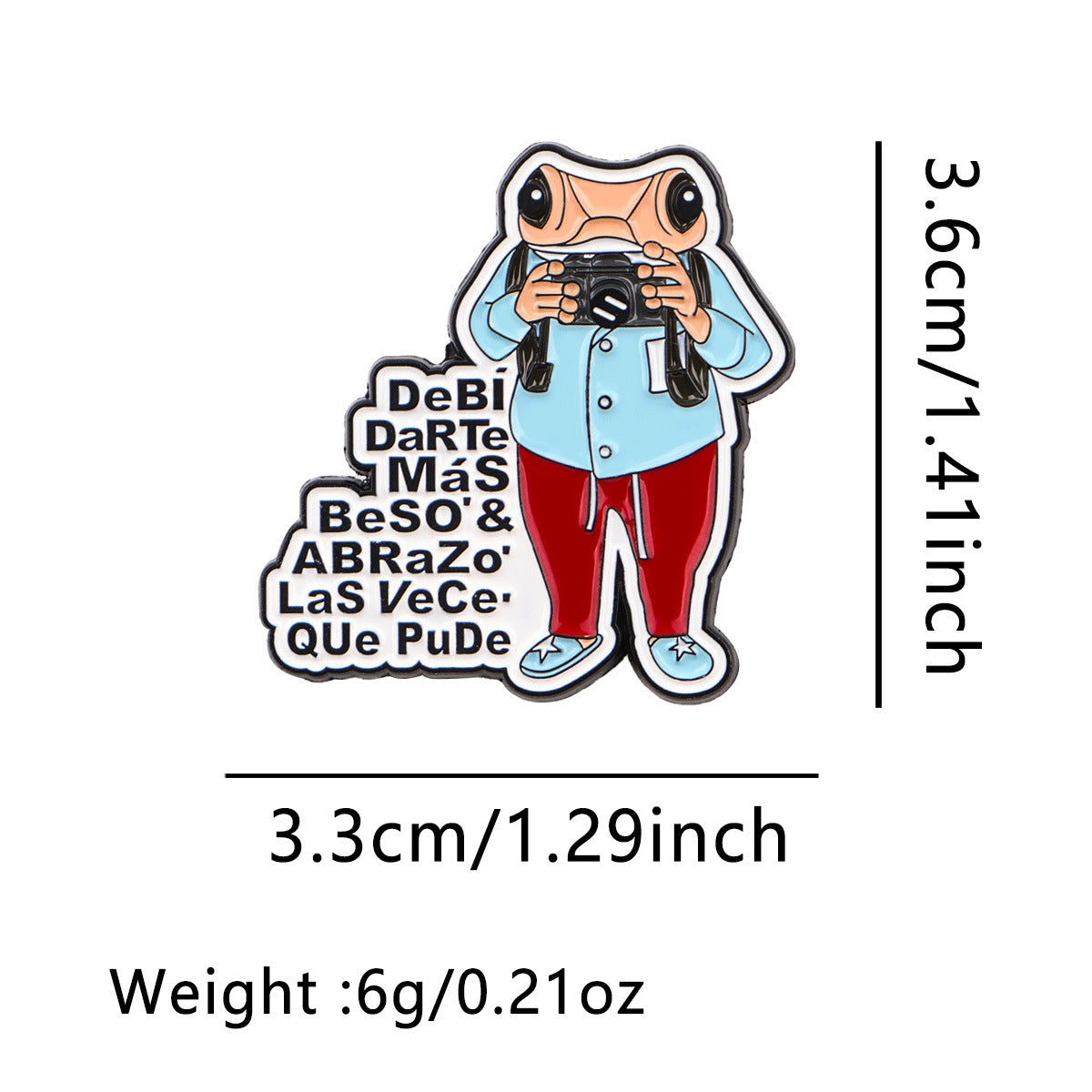 Cartoon Frog Brooch Badge Pin Drip Oil Alloy Badge