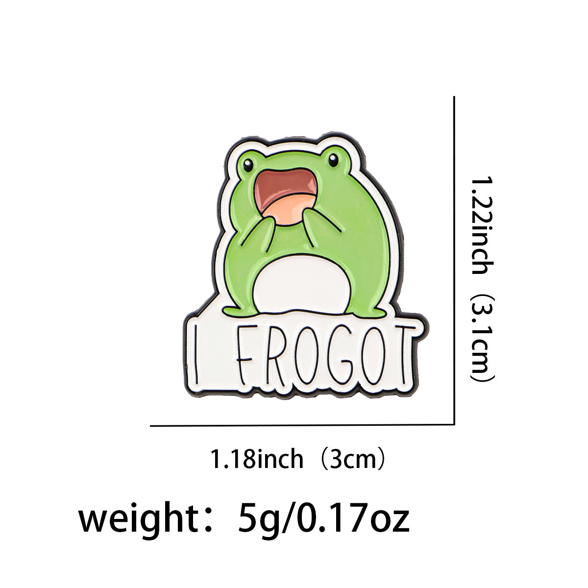 Cartoon Frog Brooch Badge Pin Drip Oil Alloy Badge